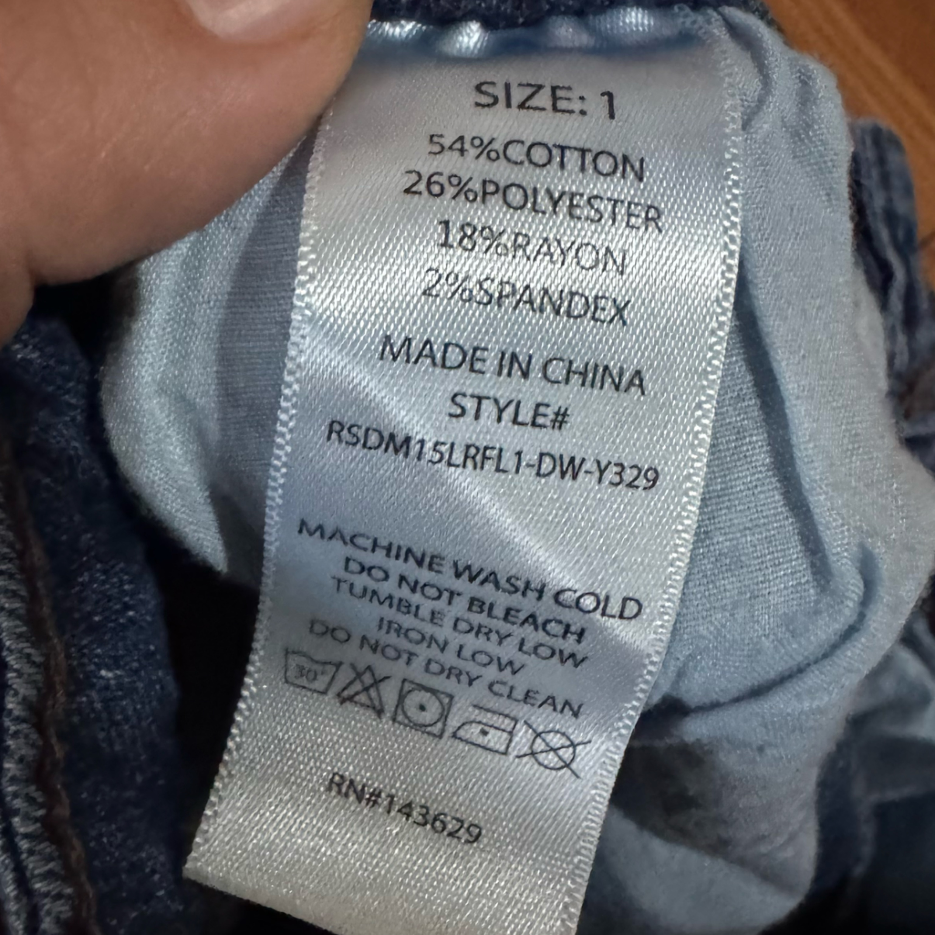 Rise Supply Co Medium Wash Denim Flared Wide Leg Jeans Classic Y2k Basics — image 5 of 8